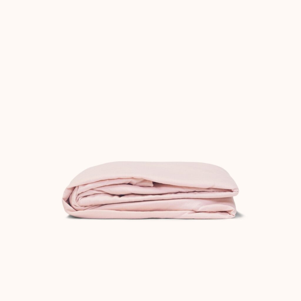 Blush Organic Cotton Matte Sateen Cal King Fitted Sheet