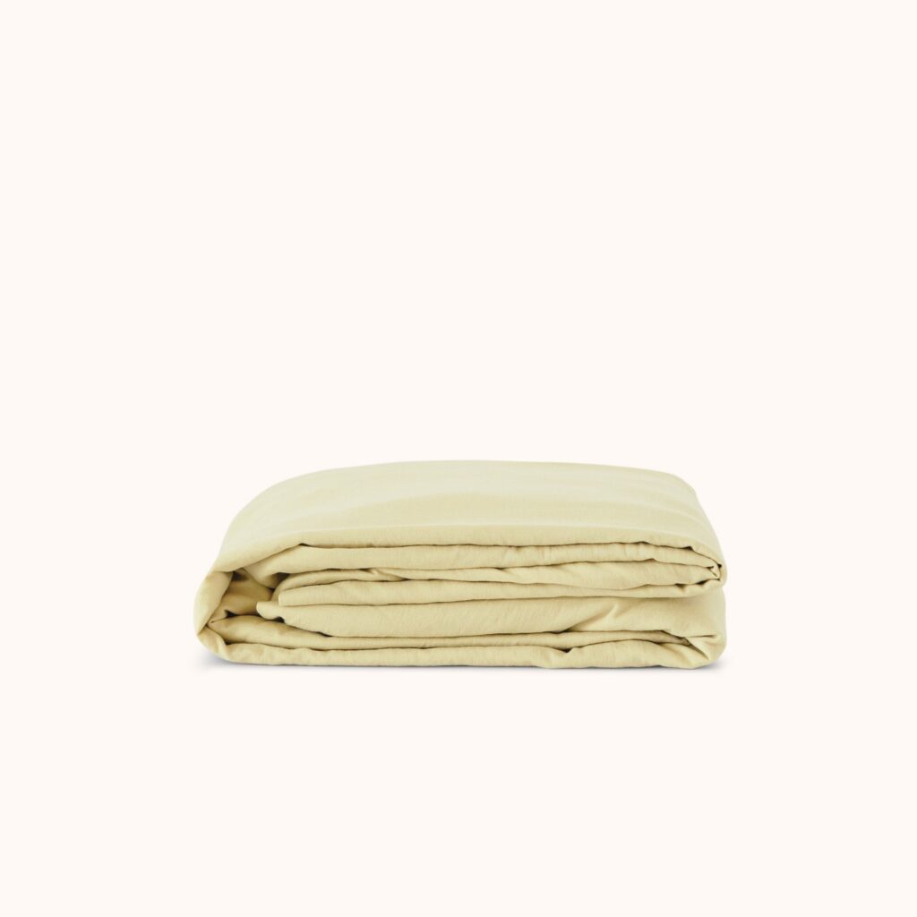 LÃmon Organic Cotton Matte Sateen Twin Fitted Sheet