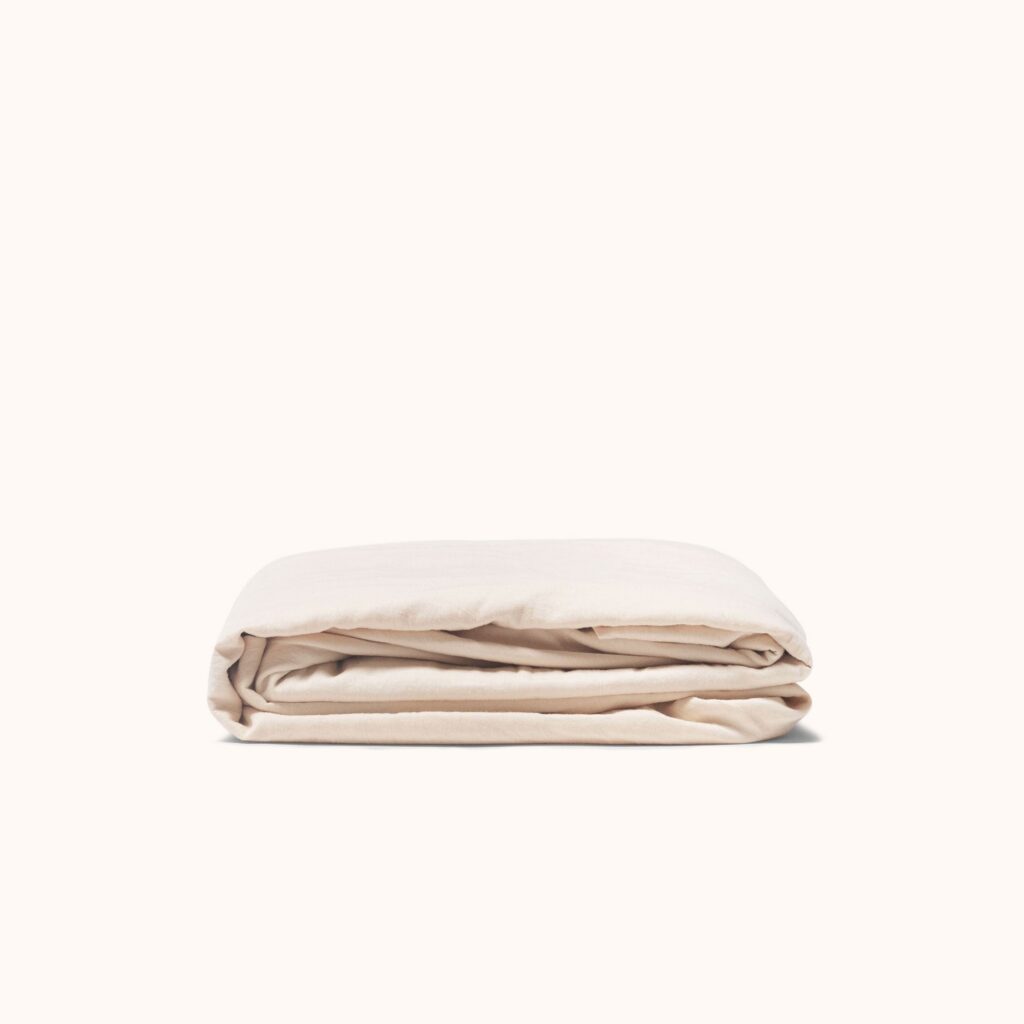 Oat Organic Cotton Matte Sateen Twin Fitted Sheet