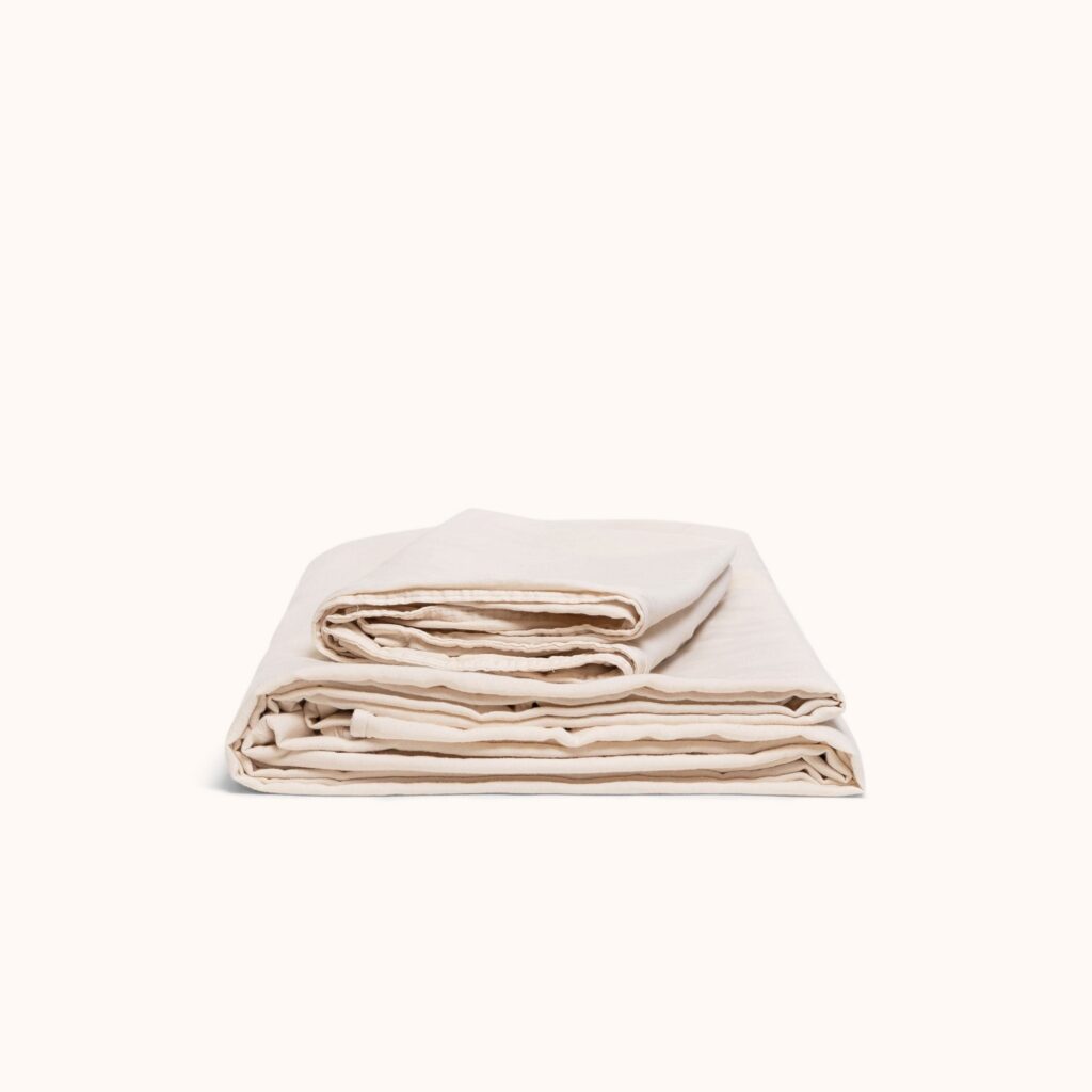 Oat Organic Cotton Matte Sateen Twin Sheet Set
