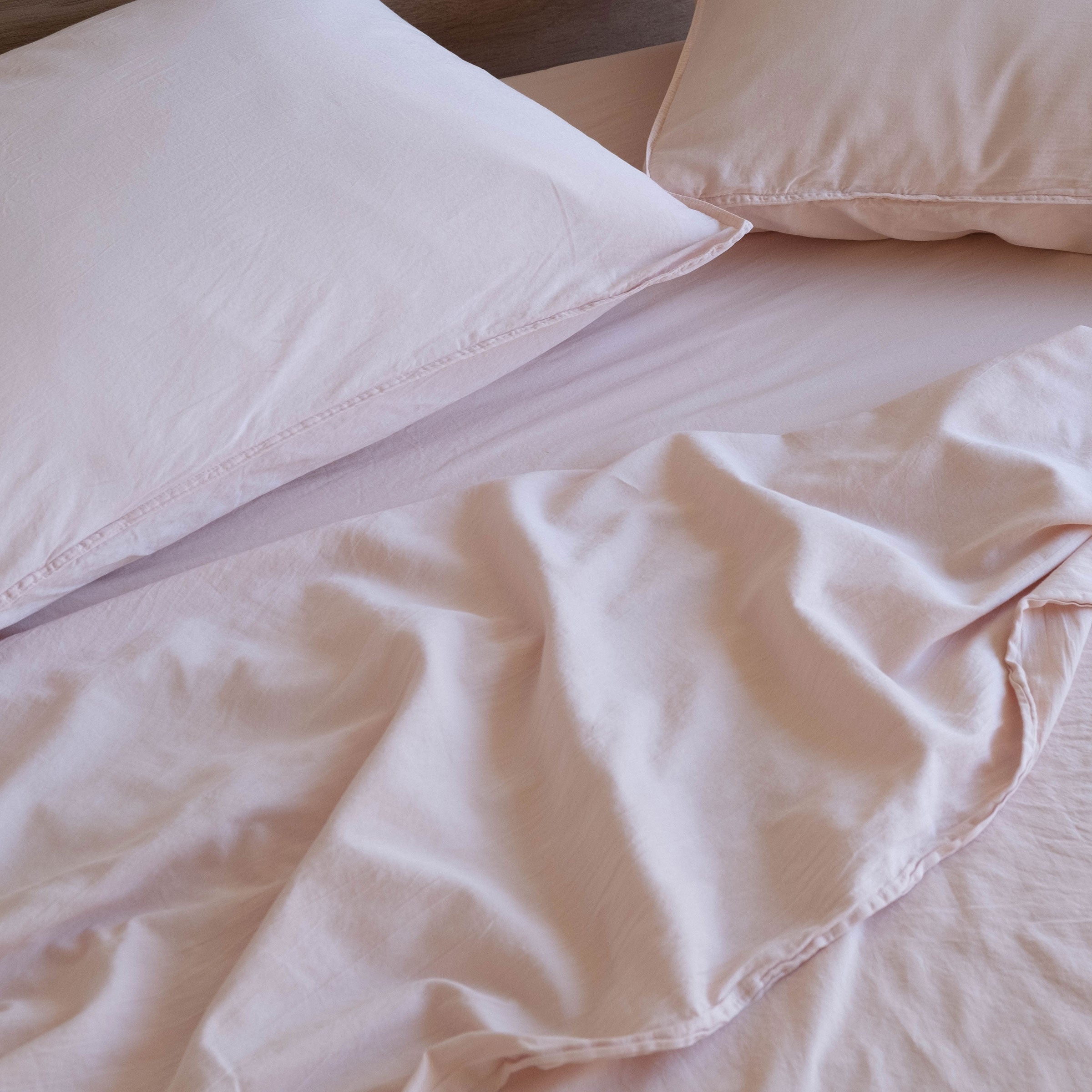 Blush Organic Cotton Matte Sateen Cal King Fitted Sheet