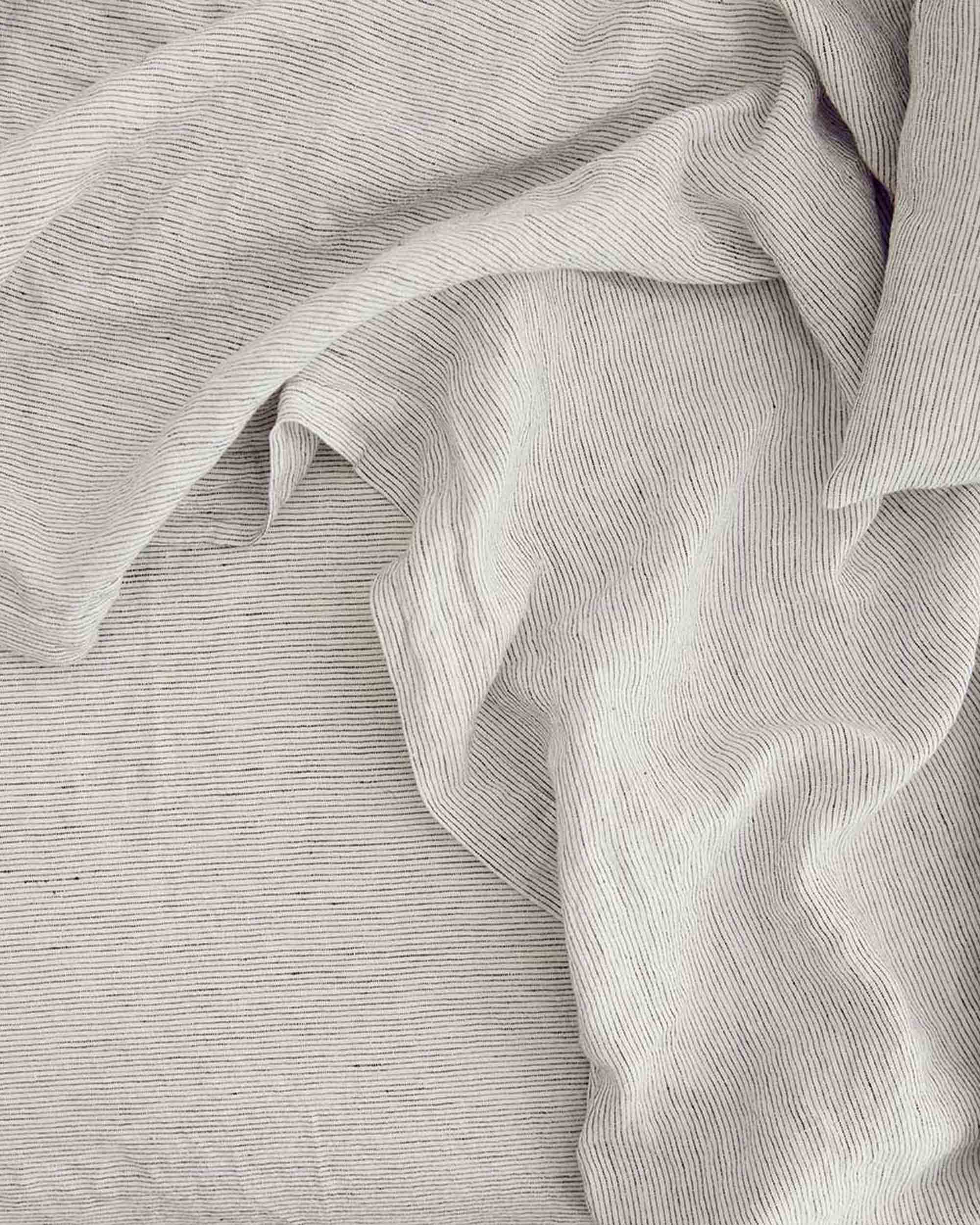 Classic Striped Linen Pillowcase Pair in Pinstripe - Image 3