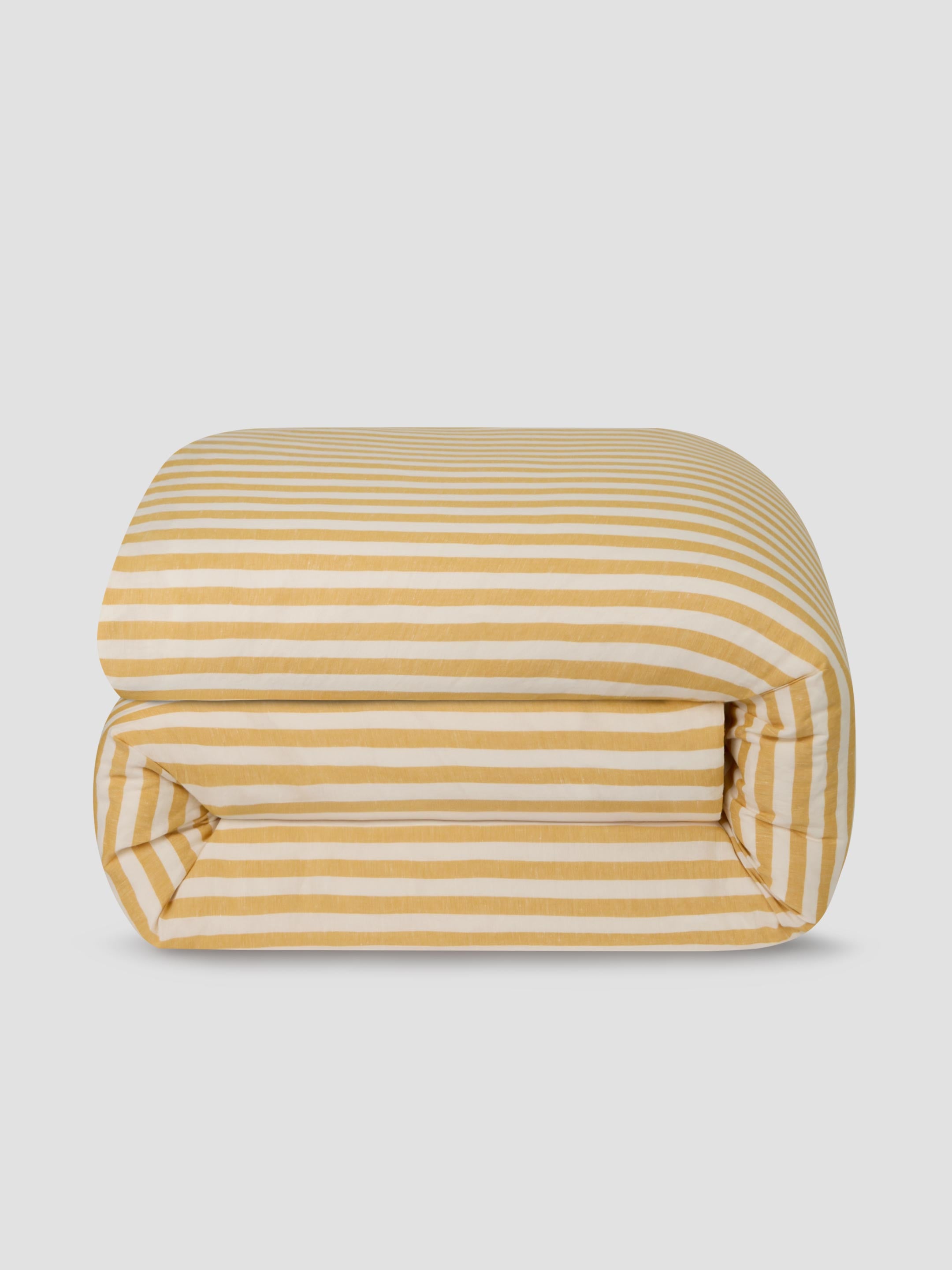 Striped Linen Blend Duvet Cover Style 2 - Image 2