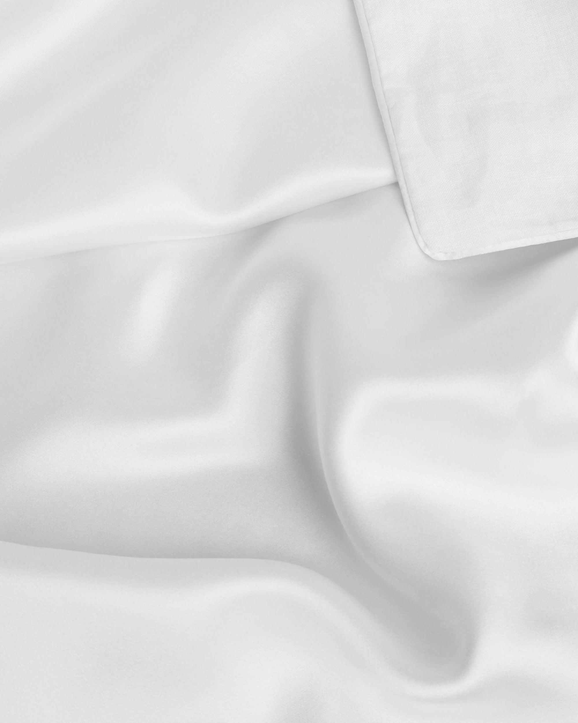 Piped Silk Linen Pillowcase Pair in White - Image 6