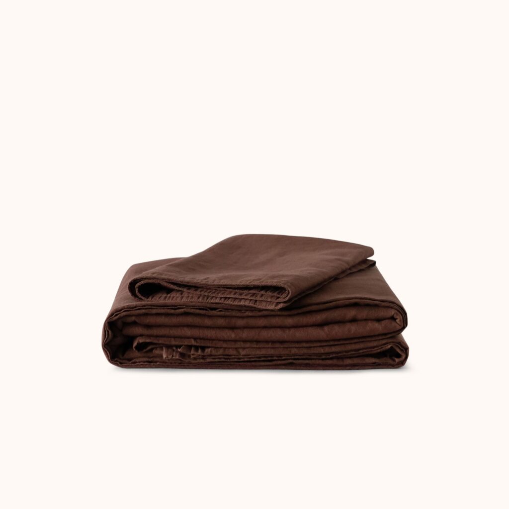 Brown Hemp Cotton Sheet Set