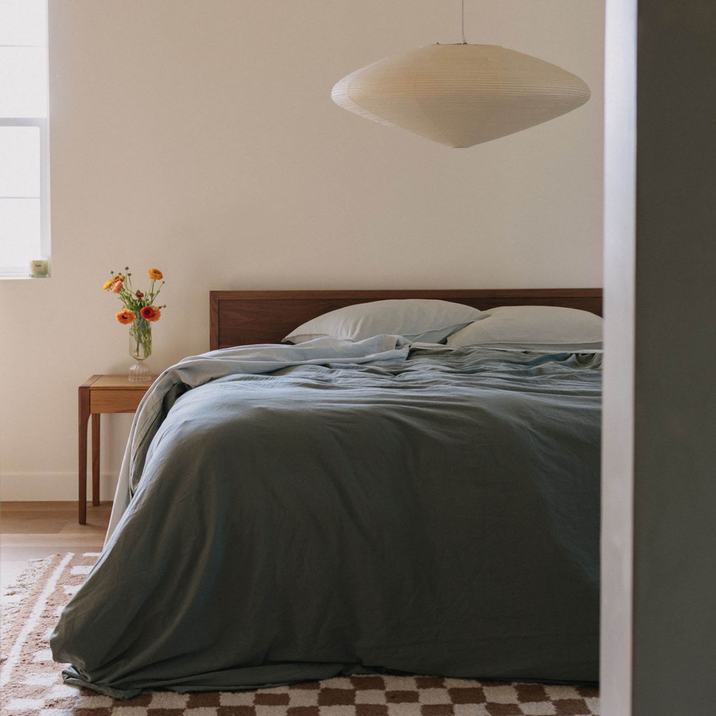 Mist Organic Cotton Matte Sateen Twin Sheet Set