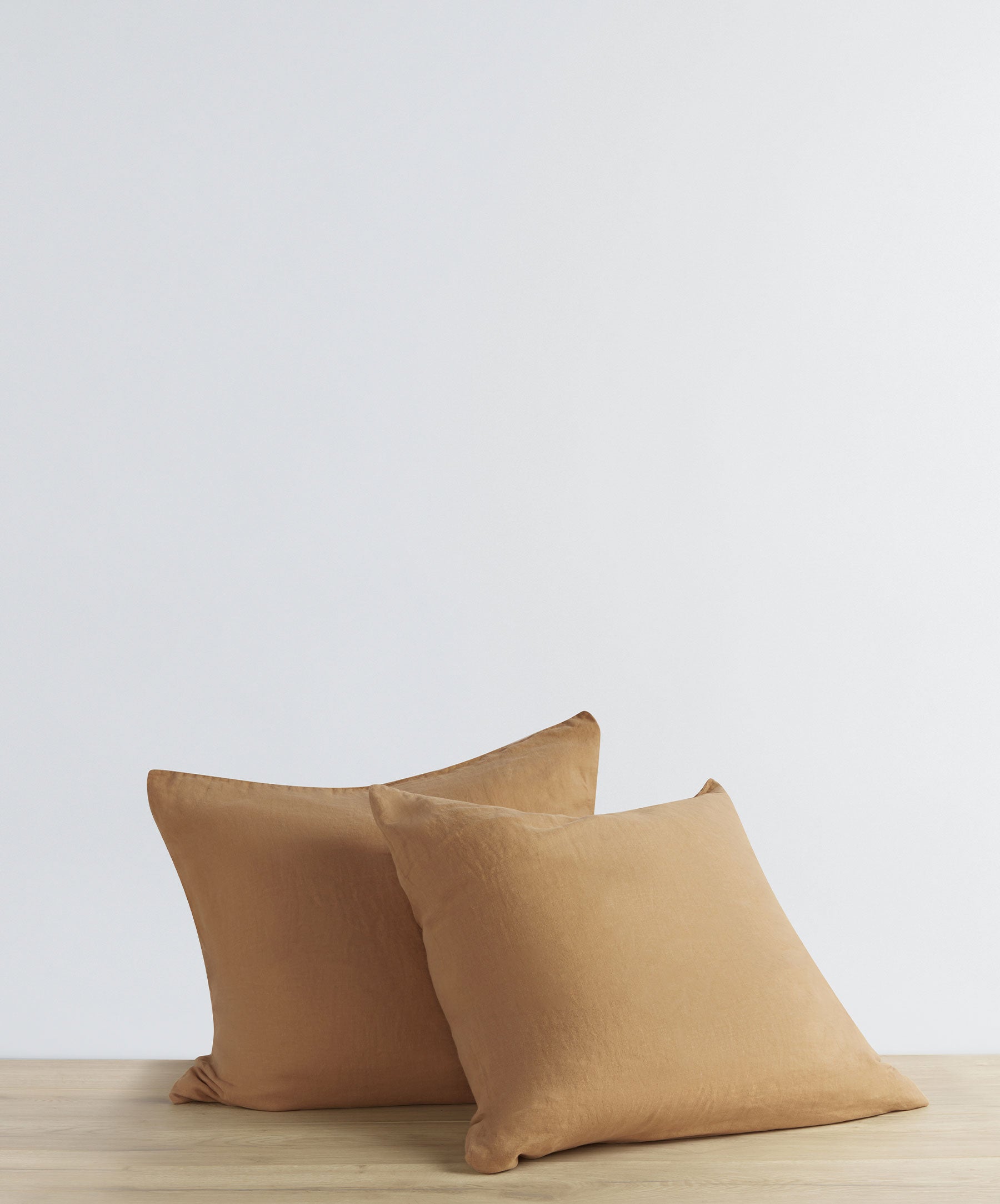 Classic Washed Linen Pillowcase Pair in Sand