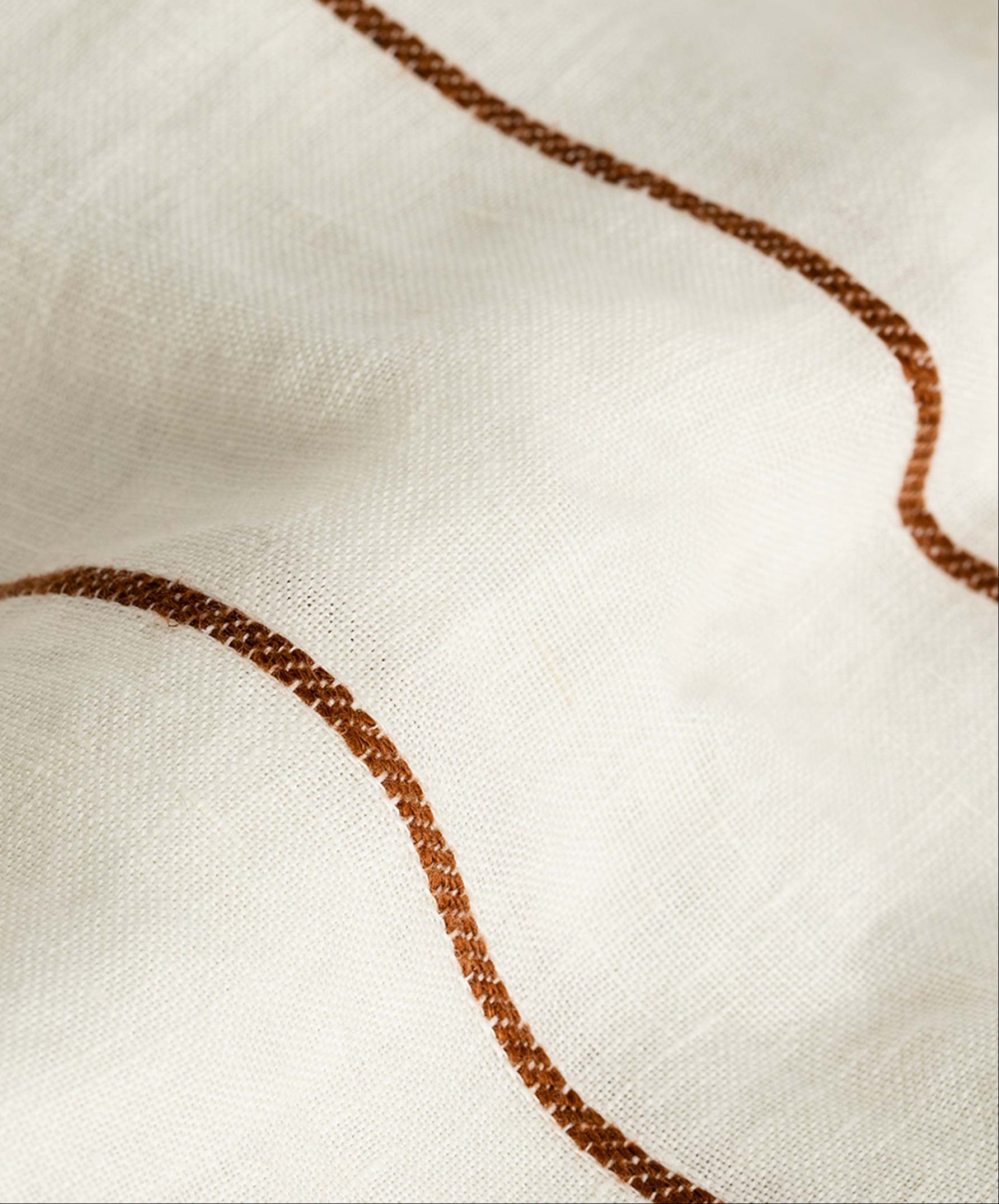 Striped Linen Complete Sheet Set in Cedar Stripe - Image 3