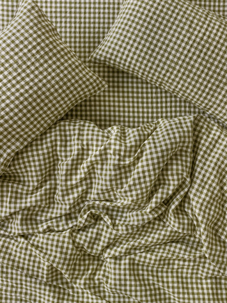 Gingham Linen Blend Duvet Cover Style 2