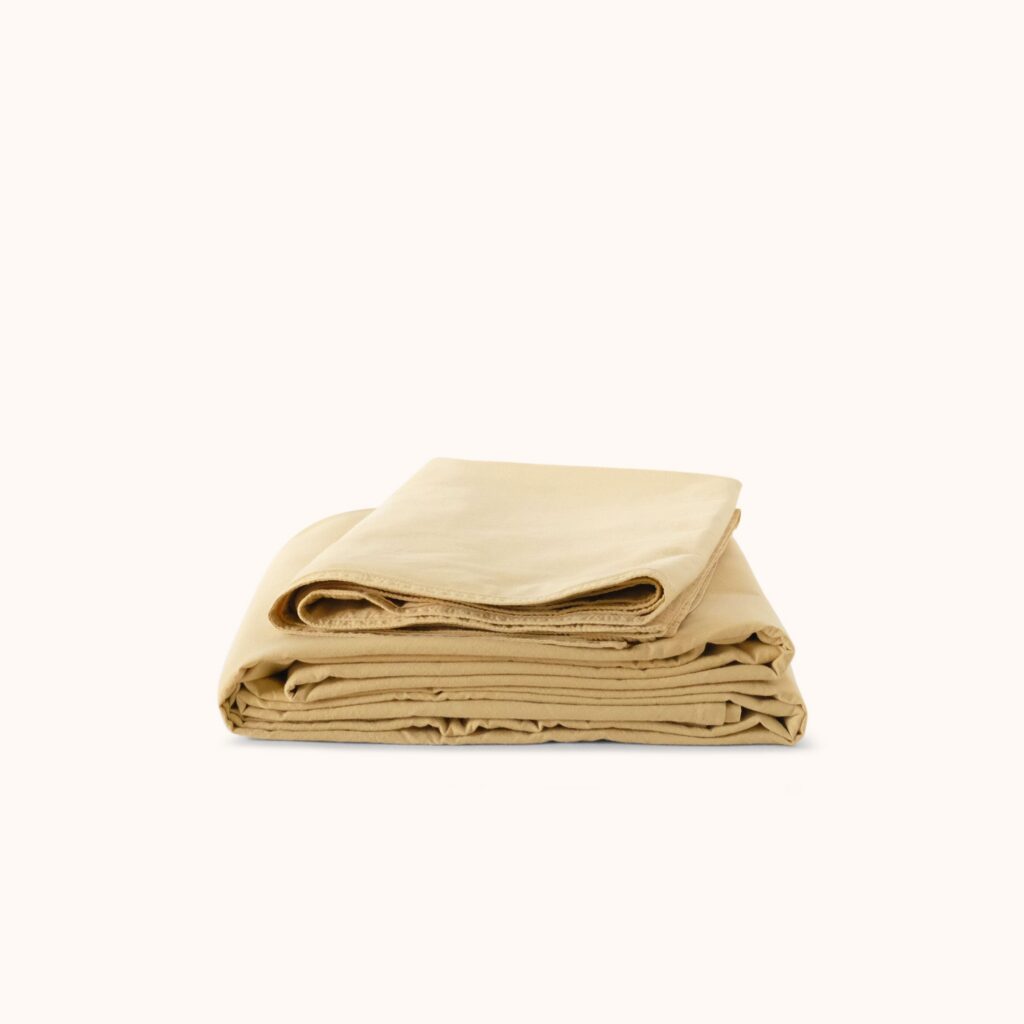 Soft Yellow Organic Cotton Percale Sheet Set