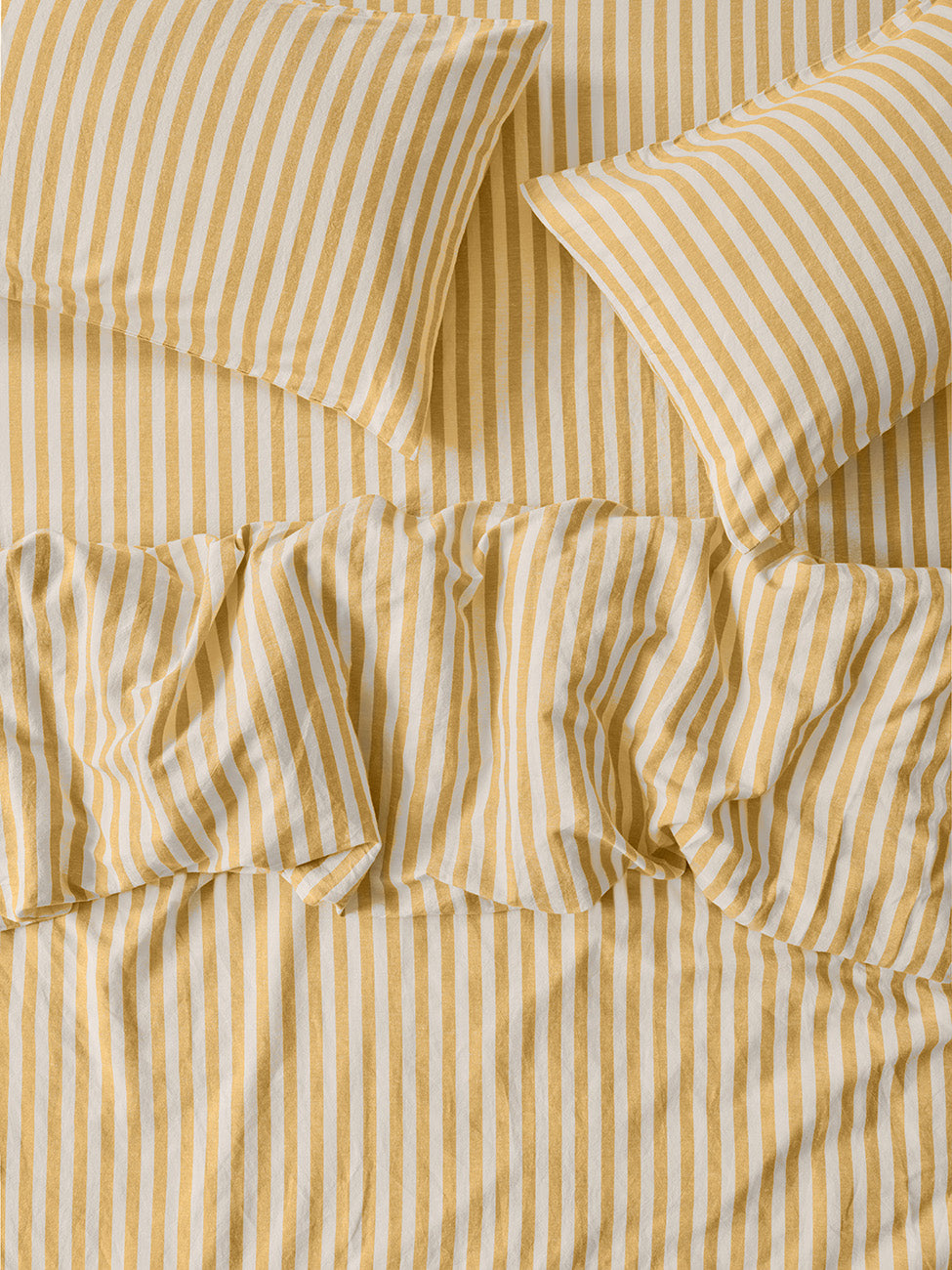 Striped Linen Blend Duvet Cover Style 2