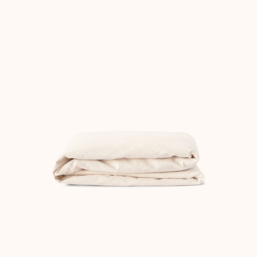 Oat Organic Cotton Percale Twin Fitted Sheet