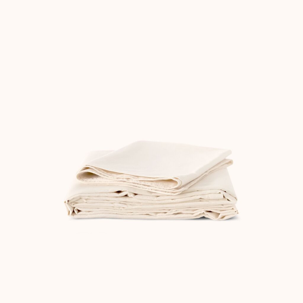 Oat Organic Cotton Percale Sheet Set