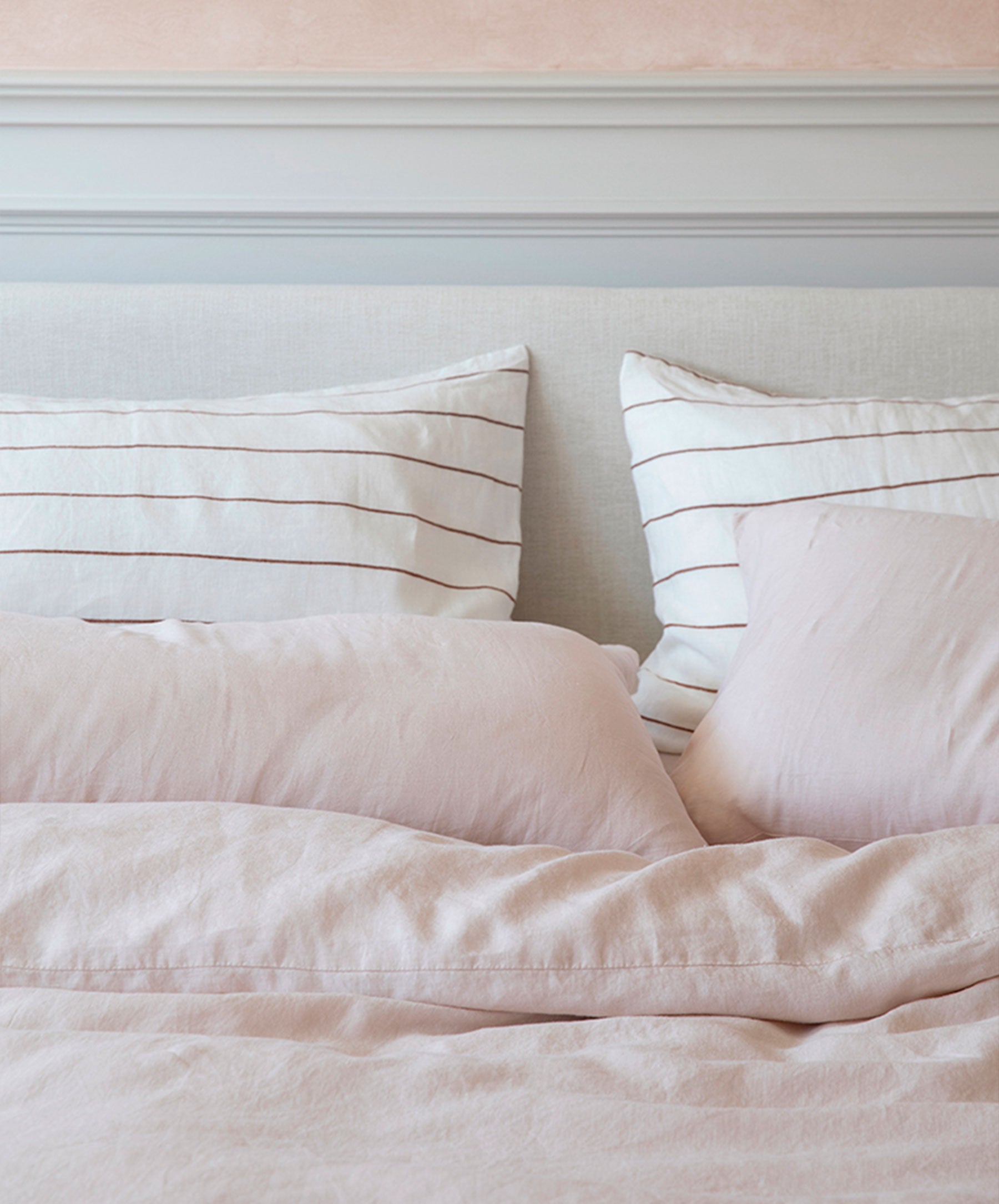 Striped Linen Pillowcase Pair in Cedar Stripe - Image 4