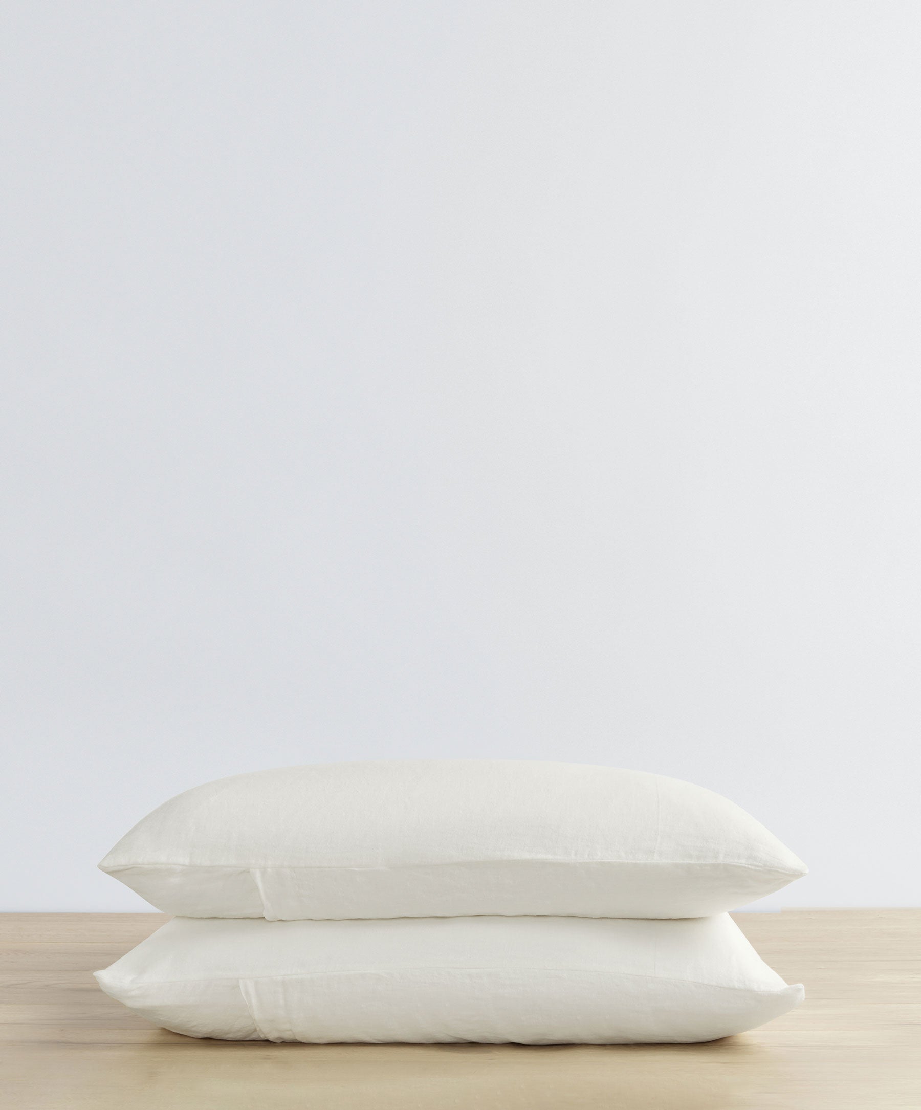 Washed Linen Pillowcase Pair in Ivory