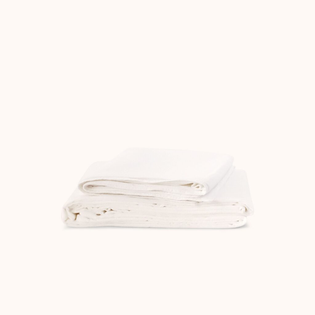 White Organic Cotton Percale Sheet Set